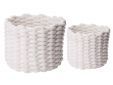 Velvet Set2 Mand Wit Koord Uit Fluweel D23xh18 - D20xh16cm
