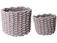 Velvet Set2 Mand Grijs Koord Uit Fluweel 23xh18 - 20xh16cm
