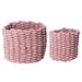 Velvet Set2 Mand Roze Koord Uit Fluweel 23xh18 - 20xh16cm 