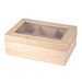 Theedoos 6compartimenten Large 34.1x23.3 H12,3cm Hout Natuur 