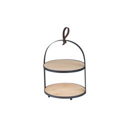 Cosy & Trendy Etagere Bamboe Met Metalen Houder D20,5xh26cm