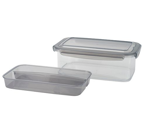 Tritan Lunchbox Anthraciet 1,9l Plateau- Bestek 24x15.2x8.8cm  Cosy & Trendy