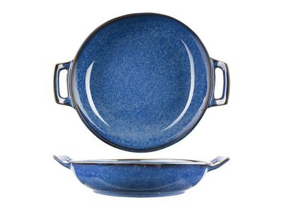 Narwal Blue Schaal D17,8-22.5xh4,1-4.6cm Met 2 Grepen