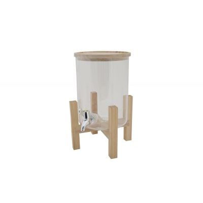 Sapdispenser D15xh32cm 3l Deksel Hout In Houten Staander  Cosy & Trendy