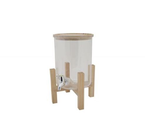 Distributeur De Jus D15xh32cm 3l Support En Bois  Cosy & Trendy