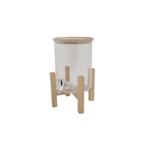 Cosy & Trendy Sapdispenser D15xh32cm 3l Deksel Hout In Houten Staander