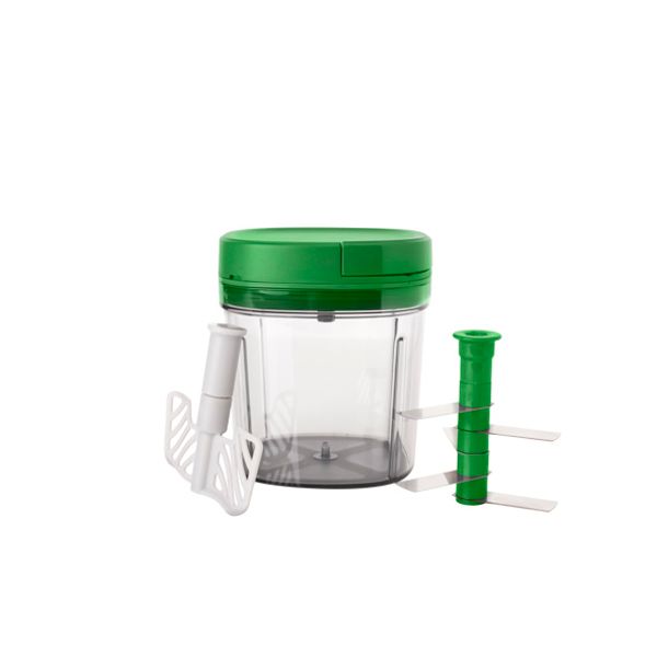 Fresco Multihakker Groen 0,9l D11,5 X12,7cm Met Klopper En Deksel On The Go 