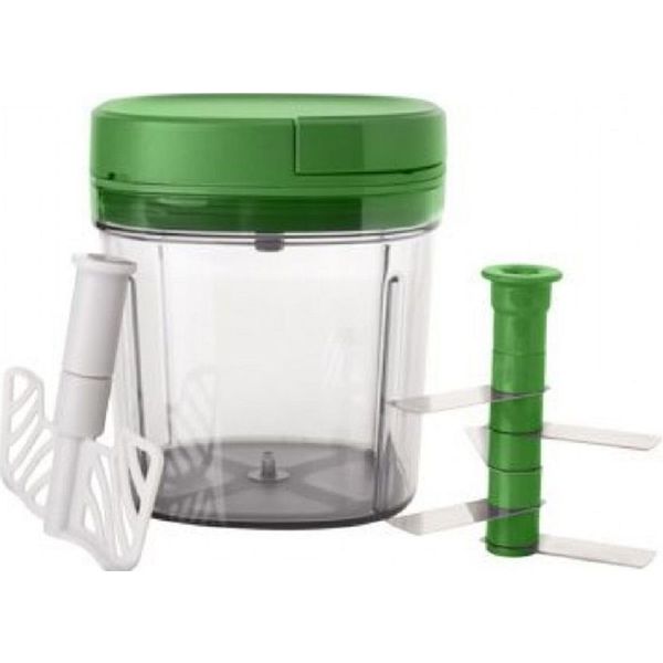 Fresco Multihakker Groen 0,9l D11,5 X12,7cm Met Klopper En Deksel On The Go 