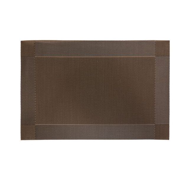 Placemat Pvc Geweven Bruin 45x30cm Rechthoek 