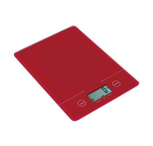 Keukenweegschaal Elektr. Rood 5kg-1g 1x3v Lithium Batterij Incl.19.4x14x1.4c  Cosy & Trendy