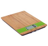 Keukenweegschaal Elektr. Bamboe-groen 23x17xh2.2cm 5kg-1gr-excl 2xaaa Batteri 