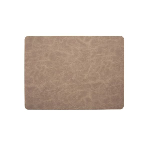 Placemat Lederlook Gemarmerd Camel 43x30cm Rechthoek 