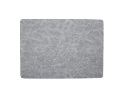 Placemat Lederlook Grijs Gemarmerd 43x30cm Rechthoek