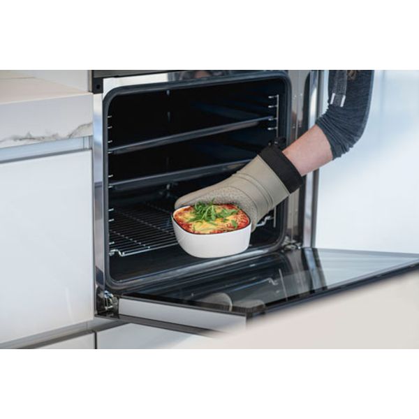 Cosy & Trendy Ovenschotel Lasagne 20x15xh5,2cm Wit Met Zwarte Rand