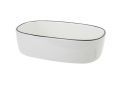 Ovenschotel Lasagne 20x15xh5,2cm Wit Met Zwarte Rand