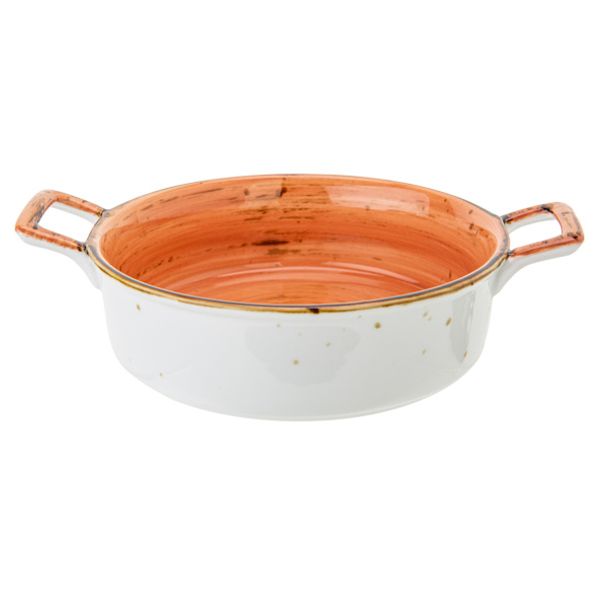 Brisbane Orange Ovenschotel D15,2xh4cm Met 2 Grepen D15.2-20xh4-5cm 