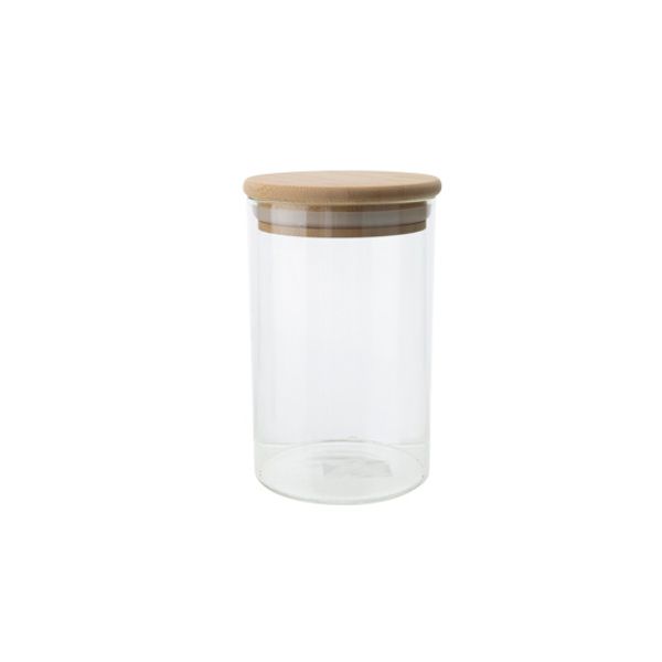 Cosy & Trendy Voorraadpot Glas 50cl D14,5cm Houten Deksel