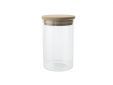 Voorraadpot Glas 50cl D14,5cm Houten Deksel