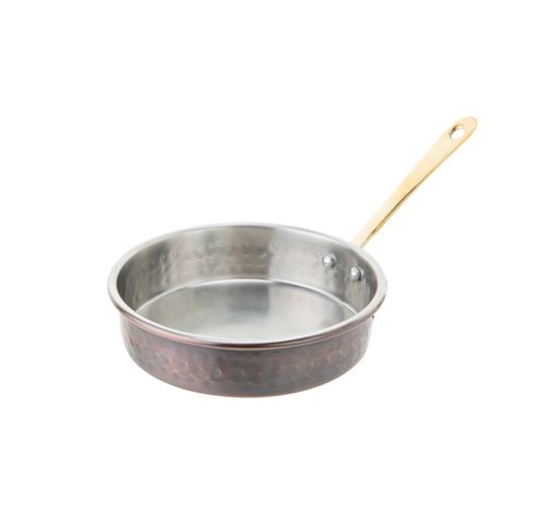 Antique Serveer-braadpan D12xh3cm Met Steel-hammered-inside Matt Finish  Cosy & Trendy