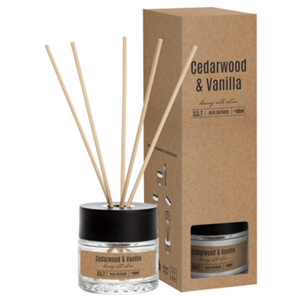 Kraft Geurdiffuser 50ml D6.3xh21cm Cedarwood Vanilla 