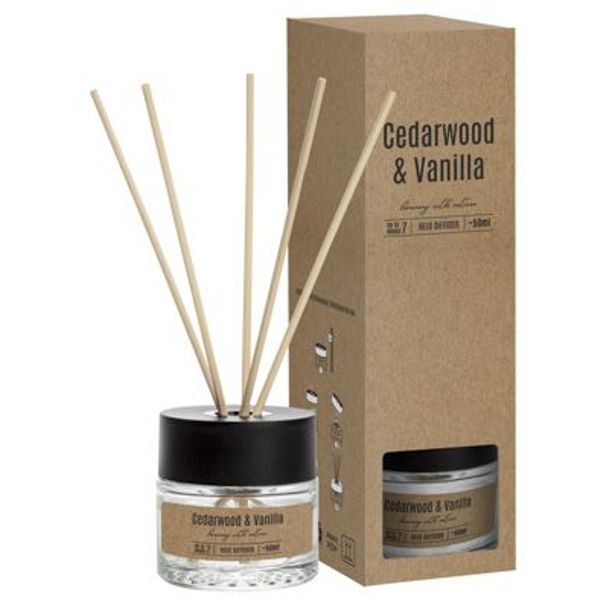 Kraft Geurdiffuser 50ml D6.3xh21cm Cedarwood Vanilla 