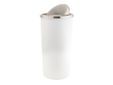 Wasty Afvalemmer Wit 35l D30xh56cm Rond Pp-klapdeksel In Inox