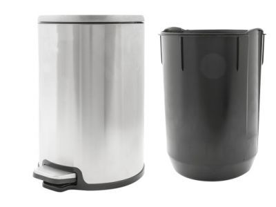 Wasty Pedaalemmer Rvs 12l D25xh35cm Rond 