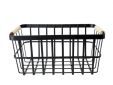 Viggo Fruitmand Zwart 30x20xh14cm Rechth Oek Metaal-rubberwood