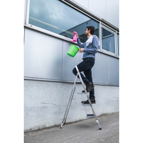 Factotum Keukenknecht 4 Treden Anti-slip Aluminium - Max 150kg - H92cm 