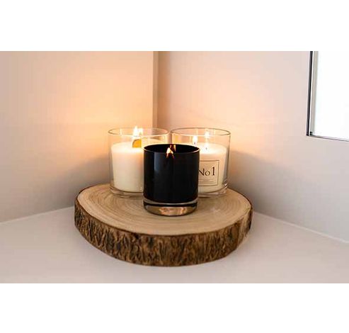 Bougie Parfum En Verre Noir 32u D8xh8,5 Cm Meche En Bois - Bay Leaf Blackberry  Cosy & Trendy