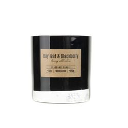 Cosy & Trendy Bougie Parfum En Verre Noir 32u D8xh8,5 Cm Meche En Bois - Bay Leaf Blackberry 