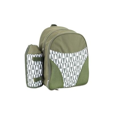 Picknickzak 4p-4xbestek-wijnglazen- Borden-zoutvat-flesopener30x20x40cm  Cosy & Trendy