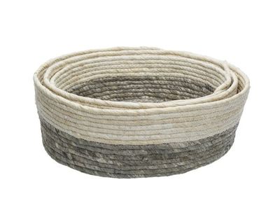 Mand Set3 D35-32-29xh12cm Zeegras 