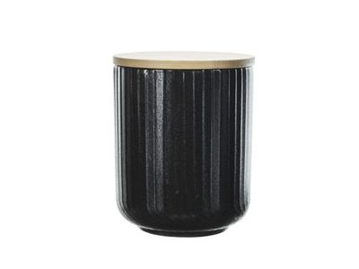 Dakota Black Pot A Provisions D11xh14cm 1l - Avec Couvercle En Bois