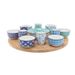 Cosy & Trendy Chloe 14dlg Draaischotel D40cm Bamboe Bowl 6x 9x4,8 - 6x 5,6x6,7 - 1x 15x4,8