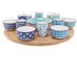 Chloe 14dlg Draaischotel D40cm Bamboe Bowl 6x 9x4,8 - 6x 5,6x6,7 - 1x 15x4,8