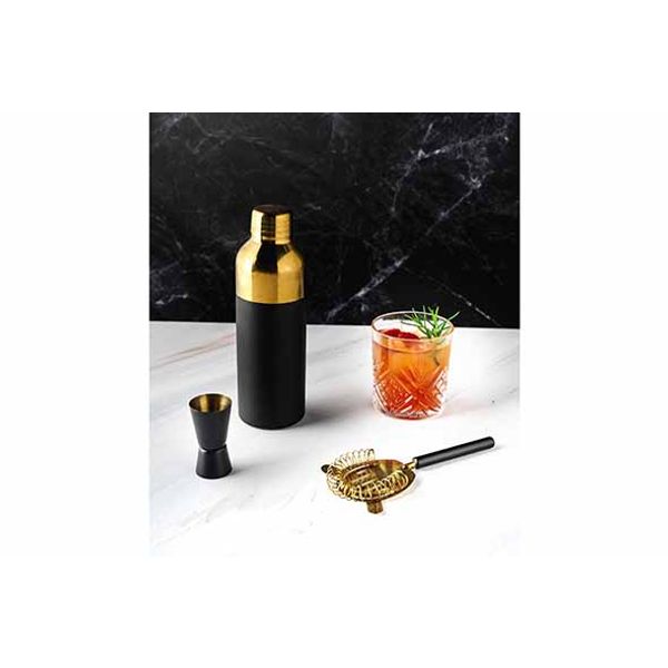 Cocktailset Shaker 550ml+ Barmaatje 15-3 0ml +zeef 