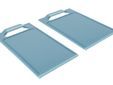 Fresco Snijplank Set2 Blauw 25x15xh1,7cm Kunststof