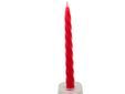 Gedraaide Kaars Set4 Rood D2.2xh23cm 