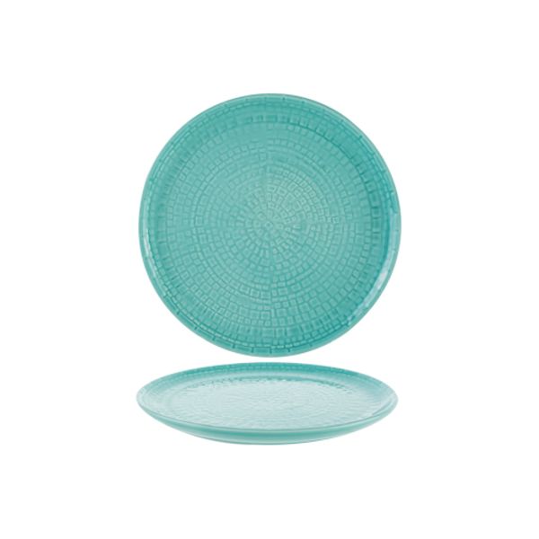 Portugal Turquoise Plat Bord D28cm  