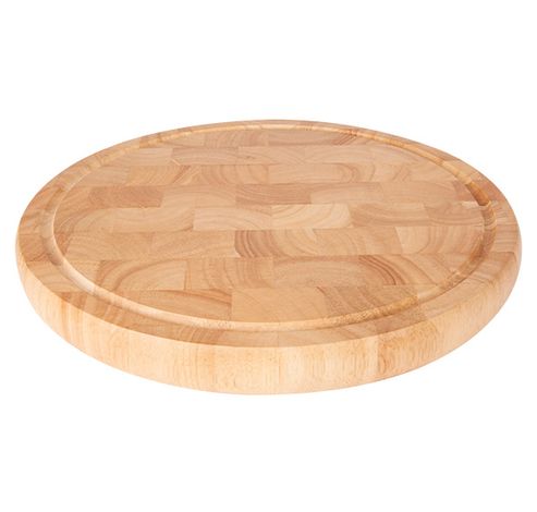 Snijplank Met Groef D33xh3cm Rond Rubber Hout  Cosy & Trendy