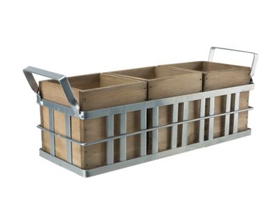 Ferre Bestekhouder 33x11,5xh14cm Metaa L En Hout