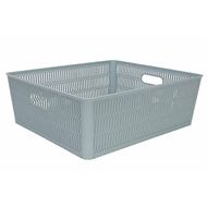 Hozon Panier De Rangement Bleu Past 12l Empilable Et Emboîtable 38.1x33xh12.7cm 