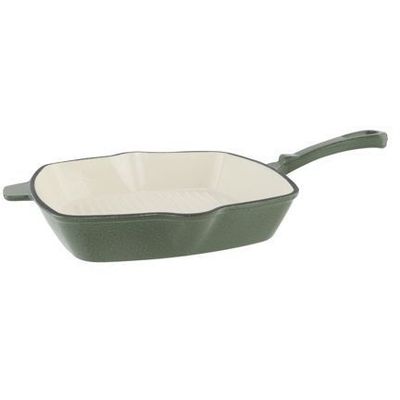 Castard Grillpan Glansgroen 21x21x4.8cm Gietijzer  Cosy & Trendy