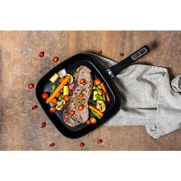 Durable Grillpan No Stick D28cmaluminium Alle Vuren 