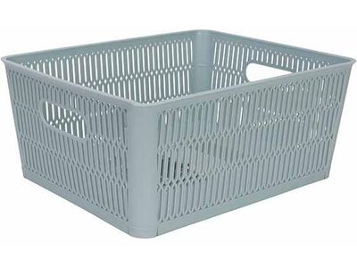 Hozon Panier D Rangement Bleu Pastel5,8l  Empilableet Emboîtable 23x28,2xh12cm