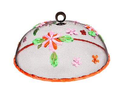 Voedselkap D35cm Deco Pink Flower 