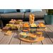 Serveerplank D25x1cm Bamboe  + 5 Bowls Multi-kleur D7x3cm 