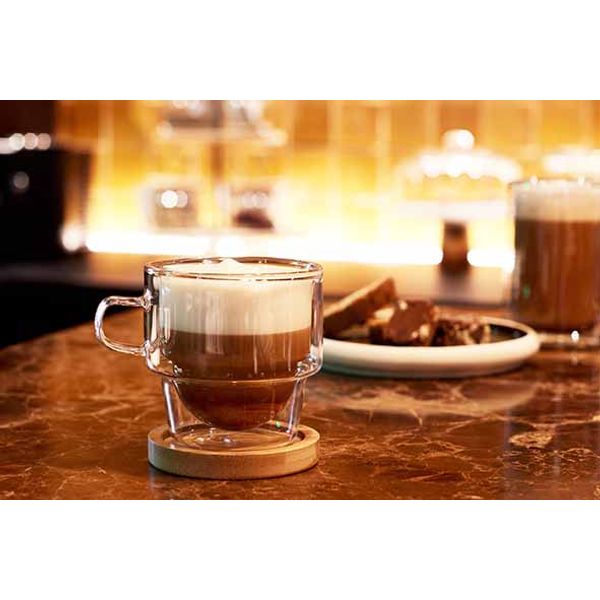 Cosy & Trendy Omagio Cafe Classico 180ml M/onderzet S2 D8.4xh8.4cm Dubbelwandig - Borosilicaat