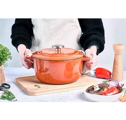 Fontestic Kookpot Roest D24xh11.6cm 4.6l Gietijzer Met Deksel  Cosy & Trendy